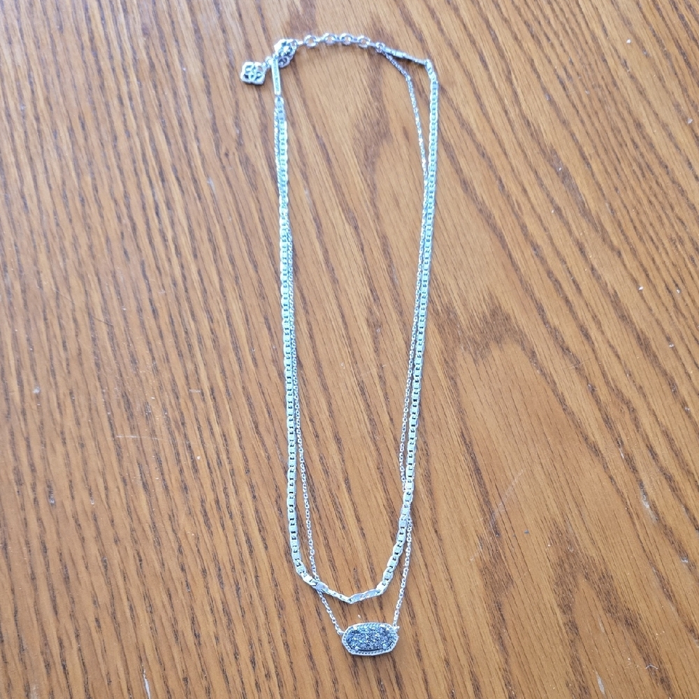 Kendra Scott Silver Necklace with Pendant